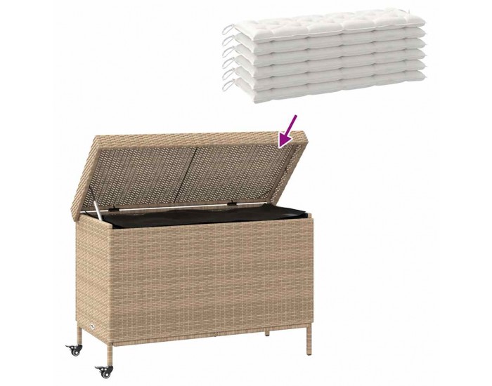 Sonata H Градинска кутия за съхранение с колела Смесена бежова