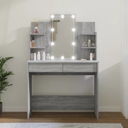 Sonata H Тоалетка с LED, сив сонома, 96x40x142 см - Тоалетки и Огледала