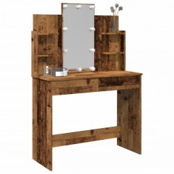 Sonata H Тоалетка с LED осветление Старо дърво 96x40x142 cm - Тоалетки и Огледала