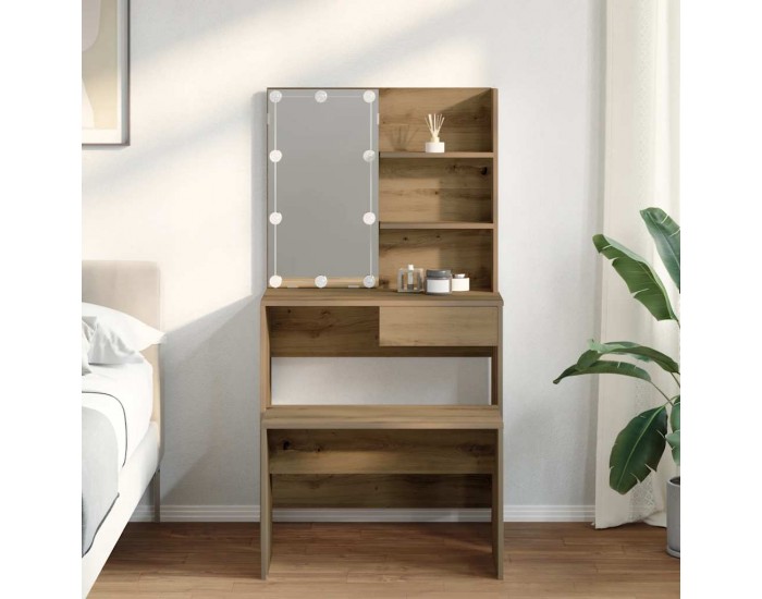 Sonata H Комплект тоалетка с LED Artisan Oak Engineered Wood Sonata H Комплект тоалетка с LED Artisan Oak Engineered Wood