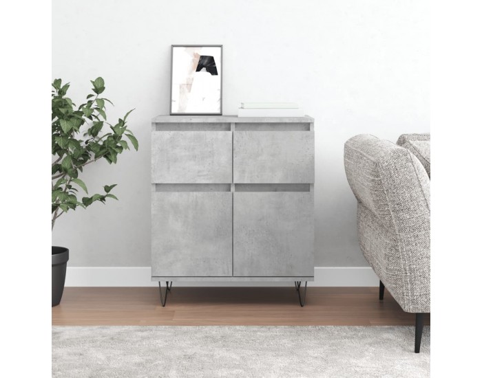 Sonata H Сайдборд, бетонно сив, 60x35x70 см, инженерно дърво
