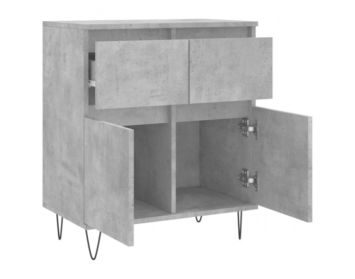 Sonata H Сайдборд, бетонно сив, 60x35x70 см, инженерно дърво