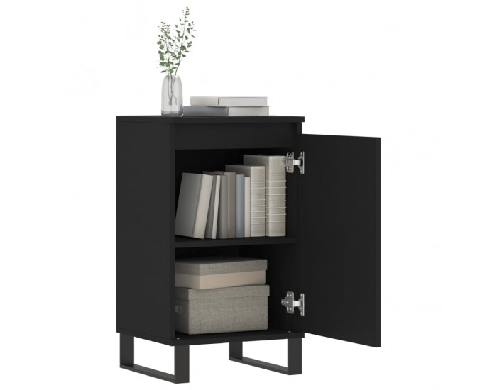 Sonata H Бюфети, 2 бр, черни, 40x35x70 см, инженерно дърво