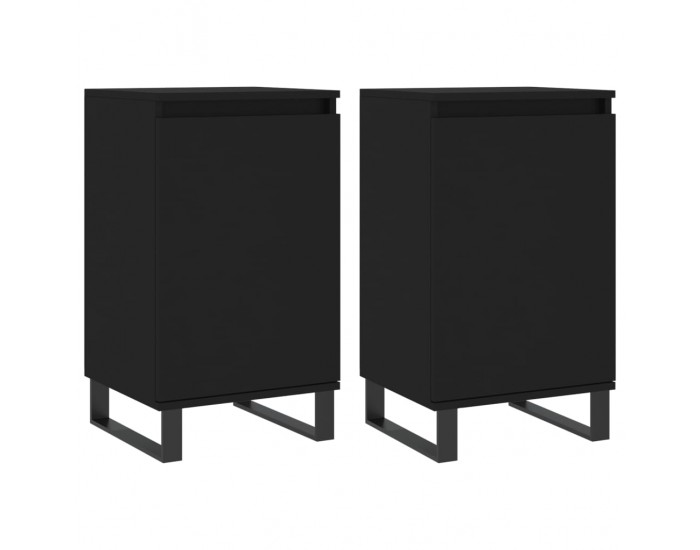 Sonata H Бюфети, 2 бр, черни, 40x35x70 см, инженерно дърво