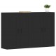 Sonata H Стенни шкафове, 2 бр, черни, инженерно дърво