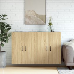 Sonata H Стенни шкафове, 2 бр, дъб сонома, инженерно дърво - Шкафове, Витрини, Модулни секции