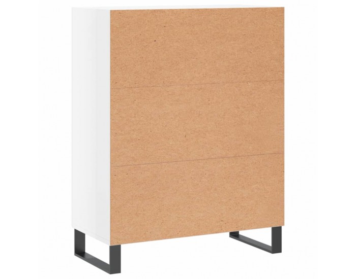 Sonata H Сайдборд, бял гланц, 69,5x34x90 см, инженерно дърво