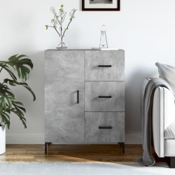 Sonata H Сайдборд, бетонно сив, 69,5x34x90 см, инженерно дърво - Шкафове, Витрини, Модулни секции
