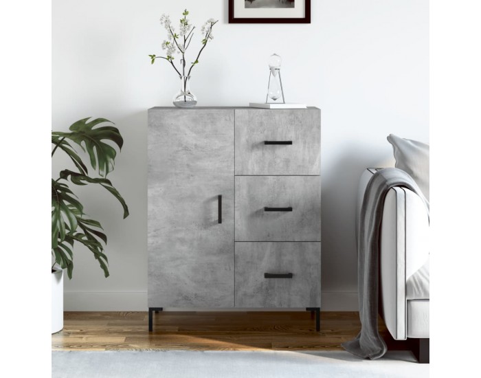 Sonata H Сайдборд, бетонно сив, 69,5x34x90 см, инженерно дърво Sonata H Сайдборд, бетонно сив, 69,5x34x90 см, инженерно дърво