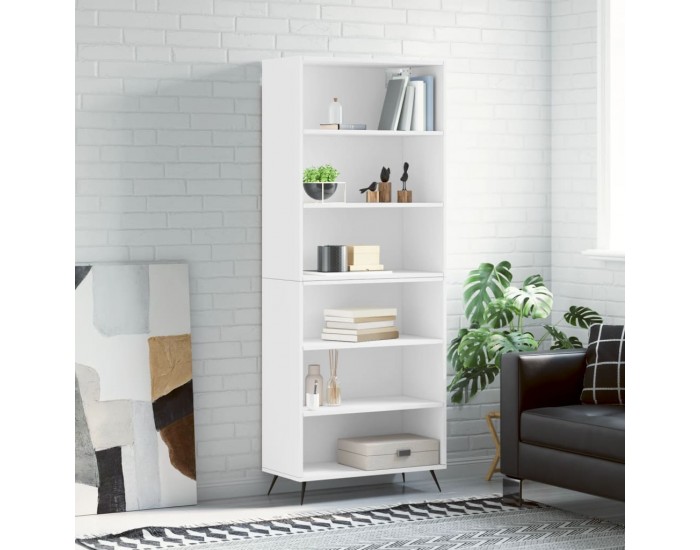 Sonata H Висок шкаф, бял, 69,5x32,5x180 см, инженерно дърво