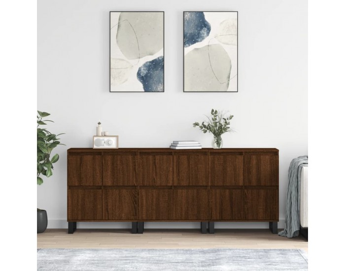 Sonata H Сайдборди, 3бр, Кафяв дъб, инженерно дърво Sonata H Сайдборди, 3бр, Кафяв дъб, инженерно дърво