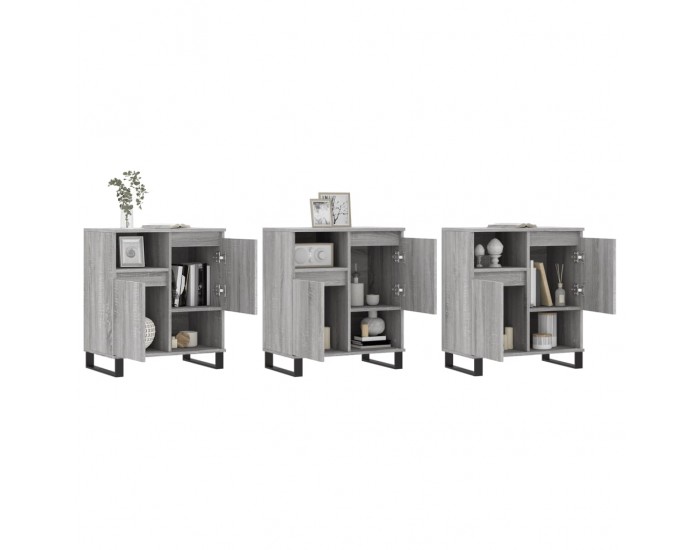 Sonata H Сайдборди, 3 бр, сив сонома, инженерно дърво