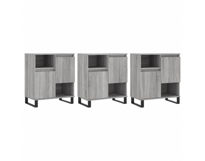 Sonata H Сайдборди, 3 бр, сив сонома, инженерно дърво