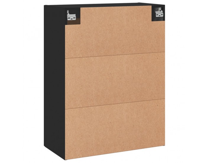 Sonata H Стенни шкафове, 2 бр, черни, инженерно дърво