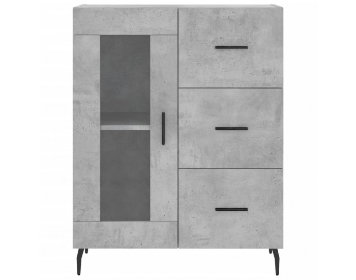 Sonata H Сайдборд, бетонно сив, 69,5x34x90 см, инженерно дърво Sonata H Сайдборд, бетонно сив, 69,5x34x90 см, инженерно дърво