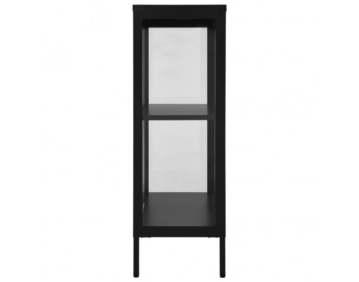 Sonata H Бюфет, черен, 75x35x105 см, стомана и стъкло Sonata H Бюфет, черен, 75x35x105 см, стомана и стъкло