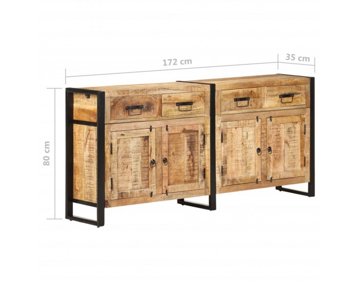 Sonata H Бюфет, 172x35x80 см, мангово дърво масив