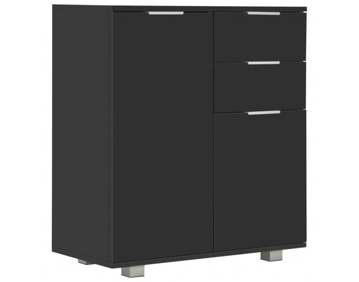 Sonata H Бюфет, сиво със силен гланц, 71x35x80 см, инженерно дърво