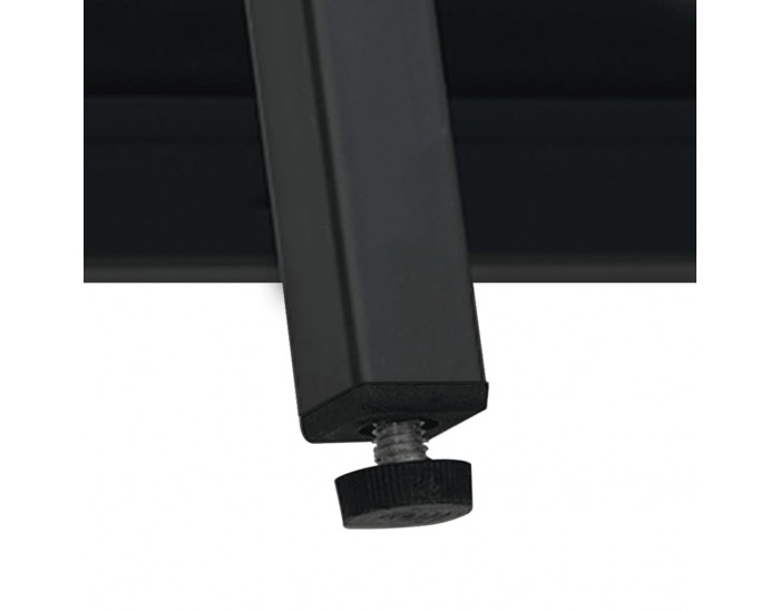 Sonata H Бюфет, черен, 70x35x70 см, стомана и стъкло