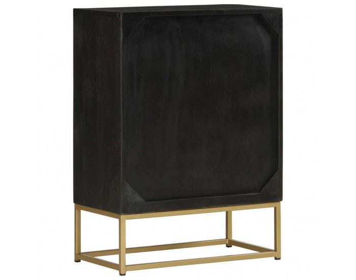 Sonata H Бюфет с 2 врати, черно и златисто, 55x30x75 см, манго масив Sonata H Бюфет с 2 врати, черно и златисто, 55x30x75 см, манго масив