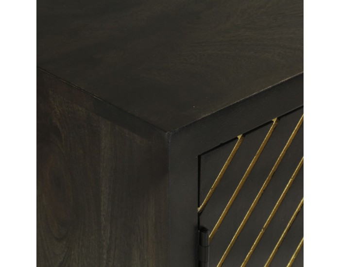 Sonata H Бюфет с 2 врати, черно и златисто, 55x30x75 см, манго масив Sonata H Бюфет с 2 врати, черно и златисто, 55x30x75 см, манго масив