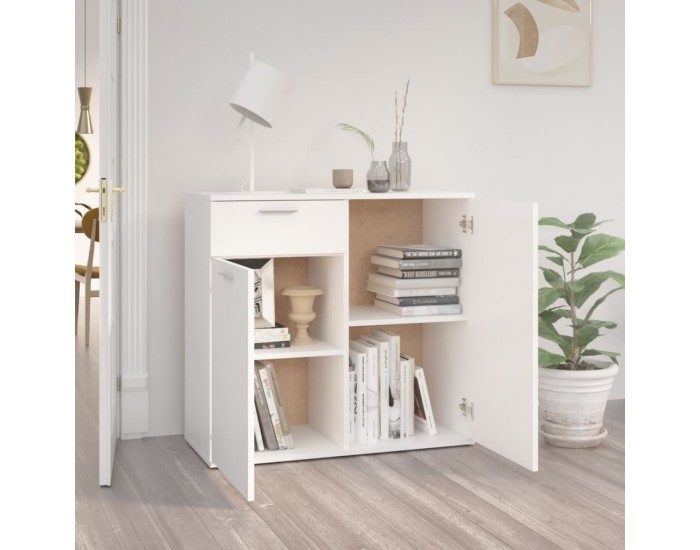 Sonata H Бюфет, бял, 80x36x75 см, инженерно дърво