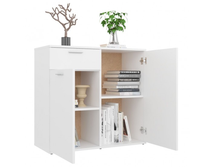 Sonata H Бюфет, бял, 80x36x75 см, инженерно дърво