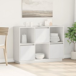 Sonata H Сайдборд, бял, 110,5x35x80 см, бор масив - Шкафове, Витрини, Модулни секции