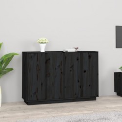 Sonata H Сайдборд, черен, 120x35x80 см, бор масив - Шкафове, Витрини, Модулни секции
