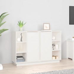 Sonata H Сайдборд, бял, 120x35x80 см, бор масив - Шкафове, Витрини, Модулни секции