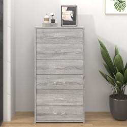 Sonata H Сайдборд с 6 чекмеджета сив сонома 50x34x96 см инженерно дърво - Шкафове, Витрини, Модулни секции