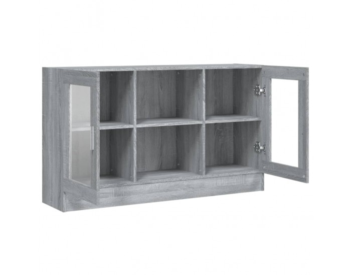 Sonata H Шкаф витрина, сив сонома, 120x30,5x70 см, инженерно дърво