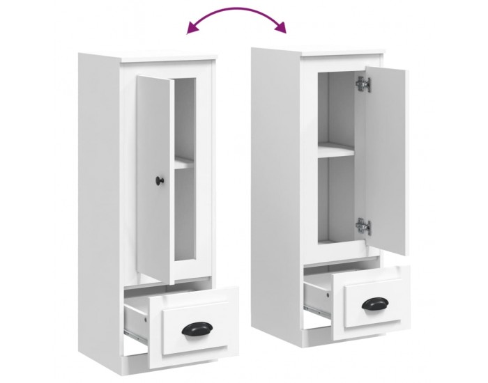 Sonata H Висок шкаф, бял, 36x35,5x103,5 см, инженерно дърво