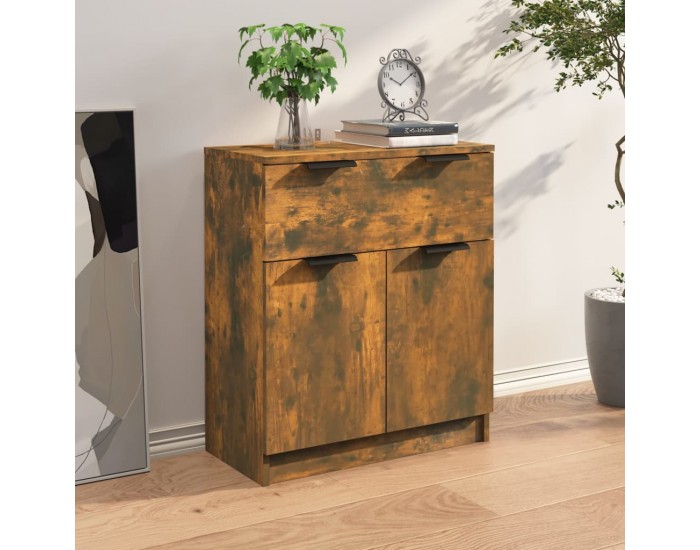 Sonata H Сайдборд, опушен дъб, 60x30x70 см, инженерно дърво