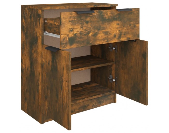 Sonata H Сайдборд, опушен дъб, 60x30x70 см, инженерно дърво