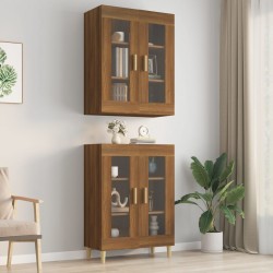 Sonata H Окачен стенен шкаф, кафяв дъб, 69,5x34x90 см - Шкафове, Витрини, Модулни секции