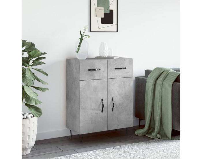 Sonata H Сайдборд, бетонно сив, 69,5x34x90 см, инженерно дърво Sonata H Сайдборд, бетонно сив, 69,5x34x90 см, инженерно дърво