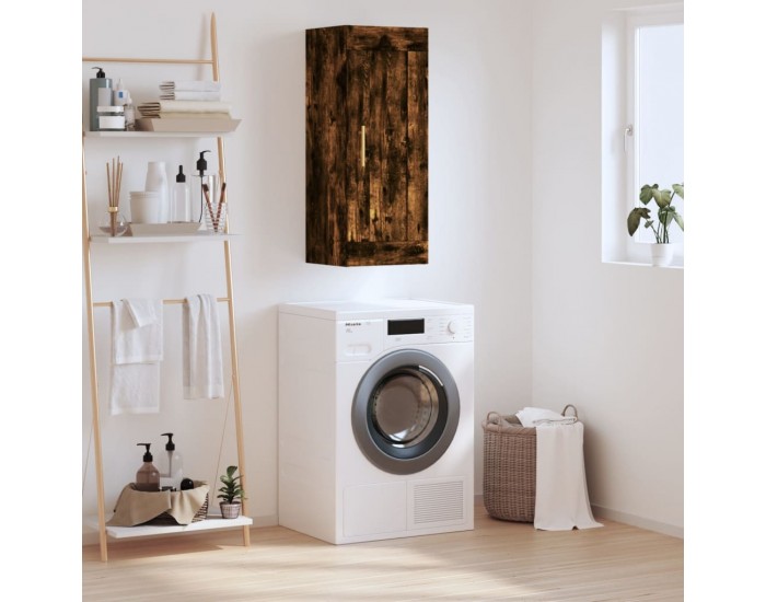 Sonata H Стенен шкаф опушен дъб 34,5x34x90 см инженерно дърво