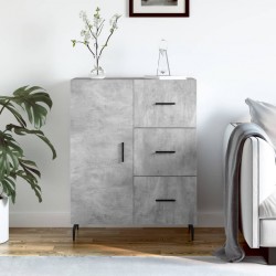 Sonata H Сайдборд, бетонно сив, 69,5x34x90 см, инженерно дърво - Шкафове, Витрини, Модулни секции