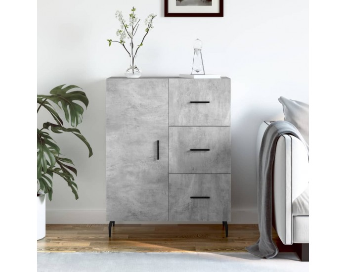 Sonata H Сайдборд, бетонно сив, 69,5x34x90 см, инженерно дърво Sonata H Сайдборд, бетонно сив, 69,5x34x90 см, инженерно дърво