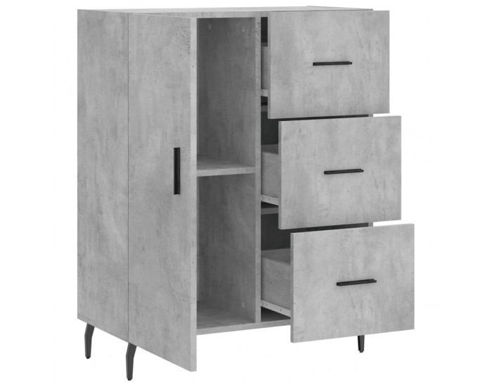 Sonata H Сайдборд, бетонно сив, 69,5x34x90 см, инженерно дърво Sonata H Сайдборд, бетонно сив, 69,5x34x90 см, инженерно дърво