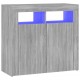 Sonata H Сайдборд с LED светлини, сив сонома, 80x35x75 см Sonata H Сайдборд с LED светлини, сив сонома, 80x35x75 см