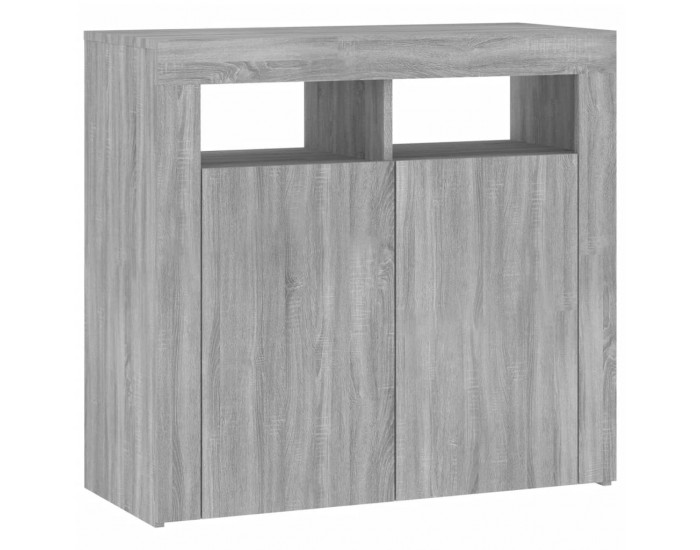 Sonata H Сайдборд с LED светлини, сив сонома, 80x35x75 см Sonata H Сайдборд с LED светлини, сив сонома, 80x35x75 см