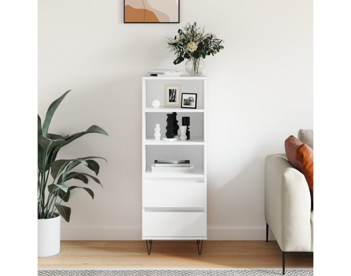 Sonata H Висок шкаф, бял, 40x36x110 см, инженерно дърво