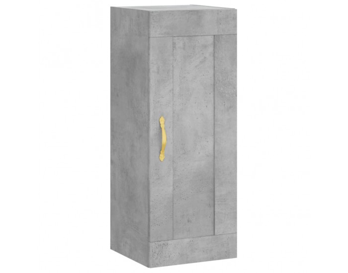Sonata H Стенен шкаф, бетонно сив, 34,5x34x90 см, инженерно дърво