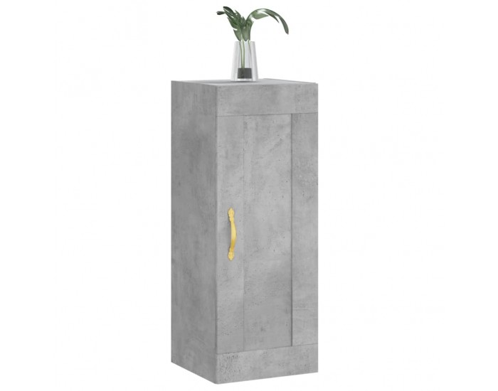 Sonata H Стенен шкаф, бетонно сив, 34,5x34x90 см, инженерно дърво