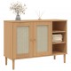 Sonata H Сайдборд SENJA, ратанова визия, 112x40x80 см, бор масив Sonata H Сайдборд SENJA, ратанова визия, 112x40x80 см, бор масив
