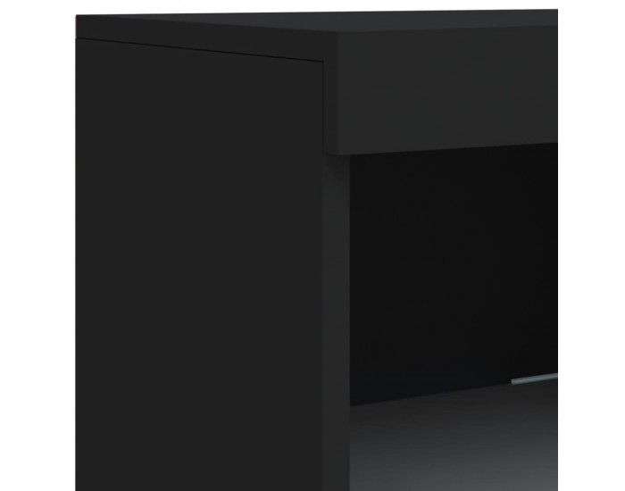 Sonata H Сайдборд с LED светлини, черен, 162x37x100 см Sonata H Сайдборд с LED светлини, черен, 162x37x100 см