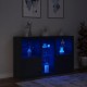 Sonata H Сайдборд с LED светлини, черен, 162x37x100 см Sonata H Сайдборд с LED светлини, черен, 162x37x100 см