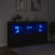 Sonata H Сайдборд с LED светлини, черен, 181,5x37x100 см Sonata H Сайдборд с LED светлини, черен, 181,5x37x100 см